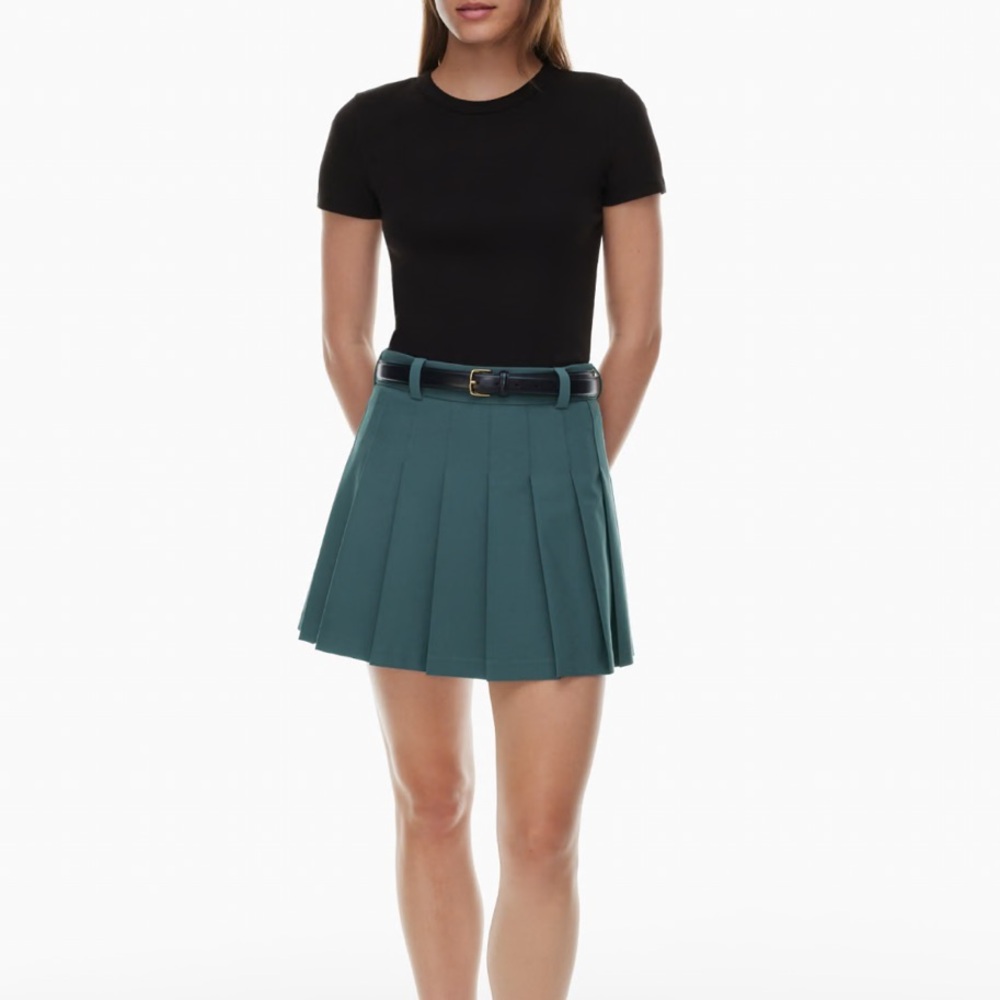 Aritzia Sunday Best Olive Micro Skirt size 4 color Ourterspace